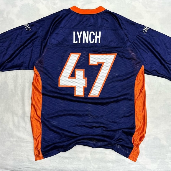 VTG Reebok Denver Broncos John Lynch #47 NFL Jersey - Picture 2 of 4